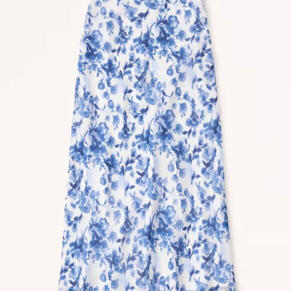Abercrombie Blue Floral Chiffon Skirt - Picture 3 of 4